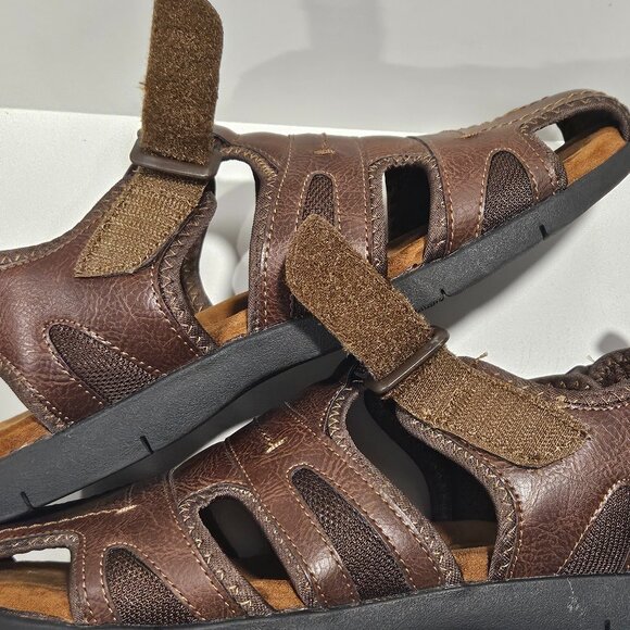 Nunn Bush Brown Fisherman Sandals Men’s 11W Memory Foam Comfort - Picture 11 of 12